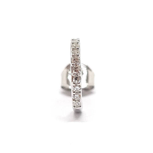 Boucles d'oreilles Boucle d'oreille créole diamants or blanc 58 Facettes