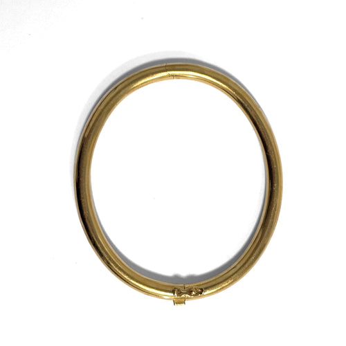 Bracelet Bracelet jonc ouvrant grand modèle en or jaune 18k 58 Facettes