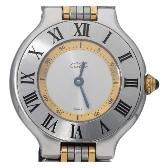 Montre Cartier Montre Must 21 Or Jaune 18K / Acier 58 Facettes MT40599