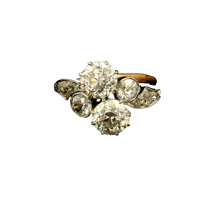 Bague Toi & Moi antique ring 1900 58 Facettes