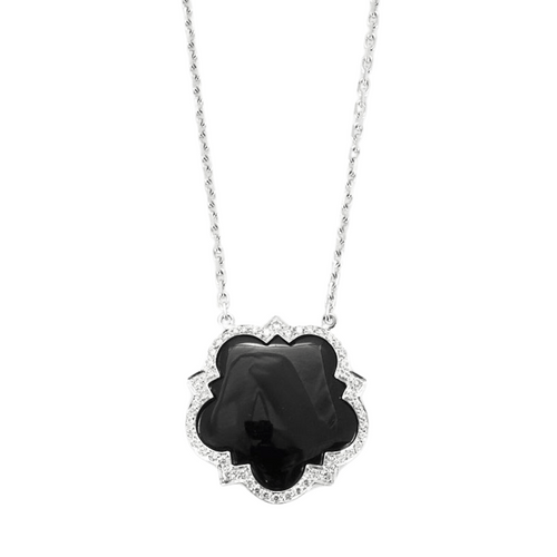Collier Collier en or girs onyx et diamants 58 Facettes DV3673-3