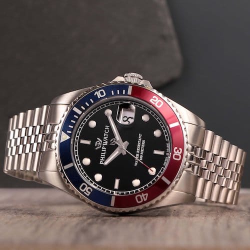 Montre Philip Watch Caribe - Montre en acier inoxydable 316L 58 Facettes R8253597049