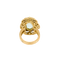 Bague 51 Bague motif floral en or jaune 18k, aigue-marine et diamants 58 Facettes BO/240027