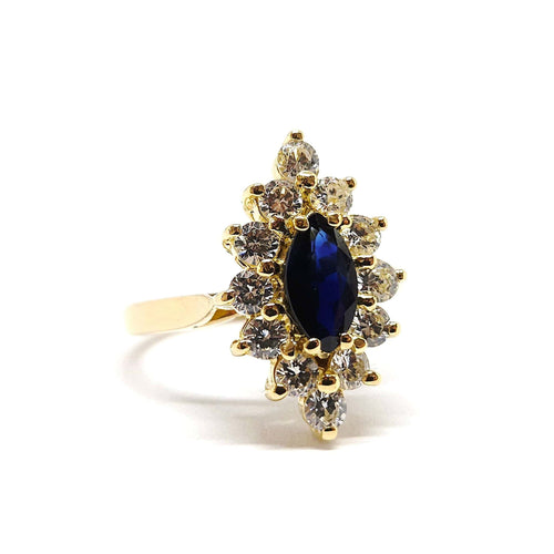 Bague 51 Bague Marguerite Saphirs & Diamants 58 Facettes