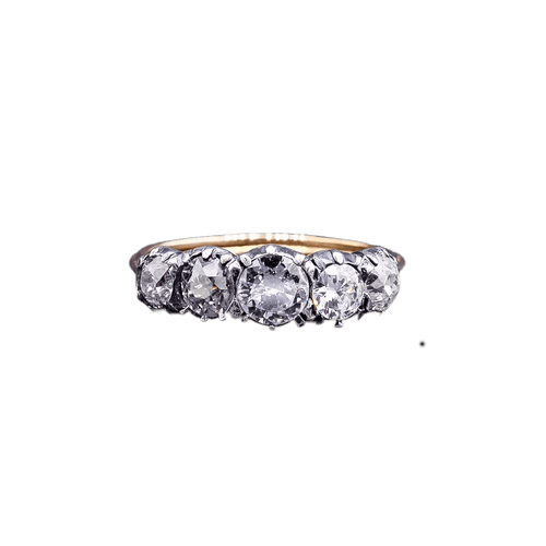 Bague 54 Bague - diamants en or jaune 14K 58 Facettes RING - 009