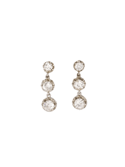 Boucles d'oreilles Boucles d’oreilles pendantes diamants 58 Facettes 1034.6