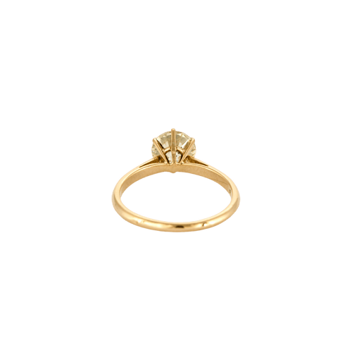 Bague 54 Bague solitaire en or jaune 18 carats et diamant 2 carats 58 Facettes BO/240043 NSS