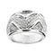 Bague 53 Bague bandeau en or blanc 18 ct avec diamants 58 Facettes 6738