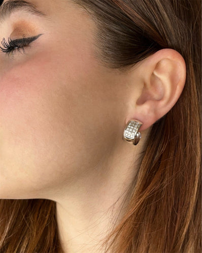 Boucles d'oreilles Boucles d’oreilles - Or blanc et diamants 58 Facettes