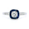 Bague 55 Bague en platine sertie de diamants et saphirs 58 Facettes 199DDC4C89774037BD5CF803F84E6415