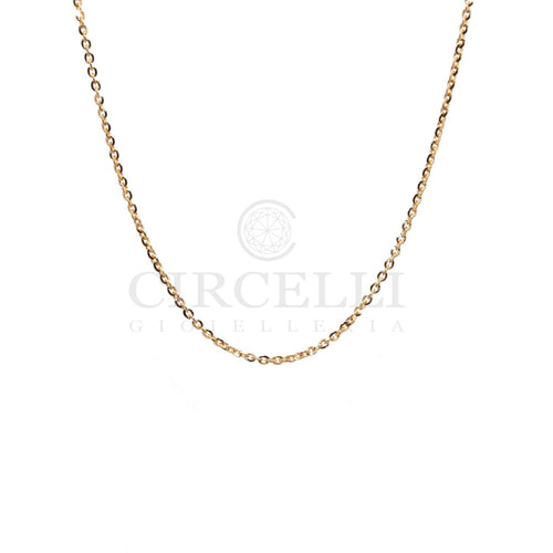 Collier Chaîne maille Rolò diamantée - Collier en or jaune 18k 58 Facettes FA00OG02BMAFB