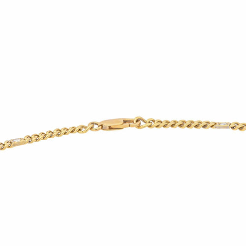 Collier Collier maille gourmette en or jaune avec diamants 58 Facettes 698524CN