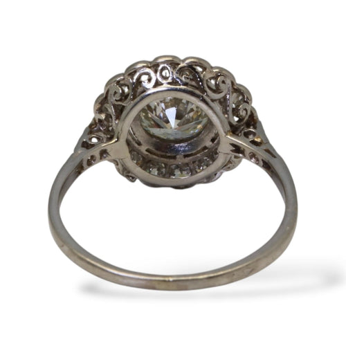 Bague 51 Bague années 1920 en platine et diamants 58 Facettes