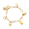 Bracelet Gourmette breloque en or jaune 58 Facettes LP819