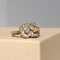 Bague 52.5 Bague Art déco rétro années 1940 en or blanc 14 carats et diamants 58 Facettes 2601