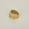 Bague 50 Bague bandeau en or jaune et or gris, pavage diamants 58 Facettes DV26327-12-51-2