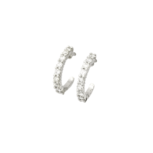Boucles d'oreilles Boucles d'oreilles en or blanc et diamants 58 Facettes 29569
