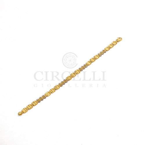 Bracelet Bracelet maille panthère bicolore en or 18k 58 Facettes 93481953