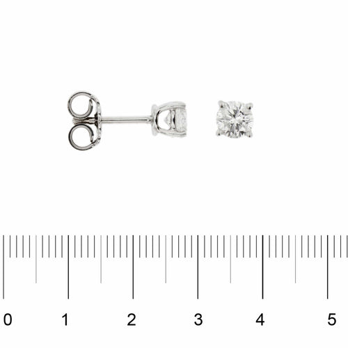 Boucles d'oreilles Boucles d’oreilles puces - Or blanc 18 carats et diamants 0,84 ct 58 Facettes 71