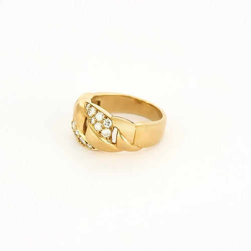 Cartier Bergame - Bague en or jaune et diamants