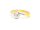 Bague 53 Bague solitaire bicolore en or jaune et or blanc 18 carats diamant 58 Facettes 730600CN
