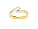 Bague 53 Bague solitaire bicolore en or jaune et or blanc 18 carats diamant 58 Facettes 730600CN