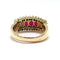 Bague 52 Bague ancienne - Rubis et diamants en or jaune 18 carats 58 Facettes