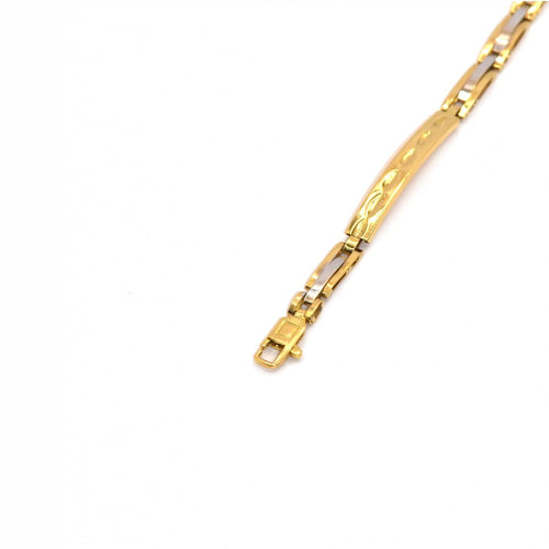 Bracelet Bracelet à plaques en or bicolore 18k 58 Facettes 47211636