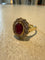 Bague 53 Bague vintage en or jaune 18K, rubis birman et diamants 58 Facettes