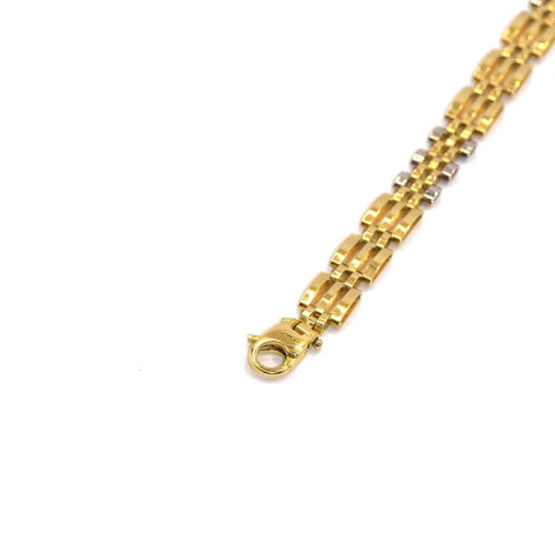 Bracelet Bracelet maille panthère bicolore en or 18k 58 Facettes 93481953