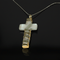 Pendentif Croix - Pendentif en cristal de roche et or 18 carats 58 Facettes