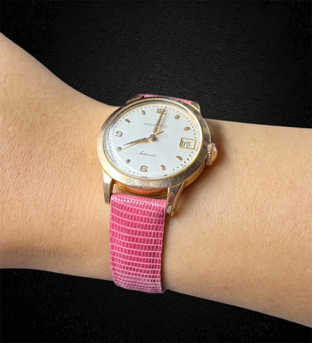 Montre Movado - Montre automatique années 1960 calibre 224A en or jaune 18 carats 58 Facettes