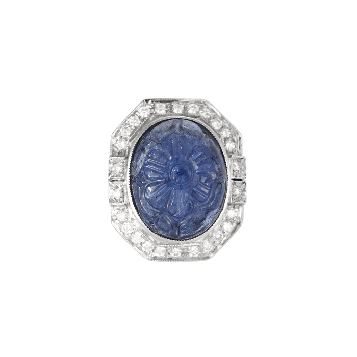 54.5 Bague tanzanite diamants 58 Facettes 32300355