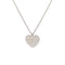 Collier Collier Coeur pavage diamants or blanc 58 Facettes