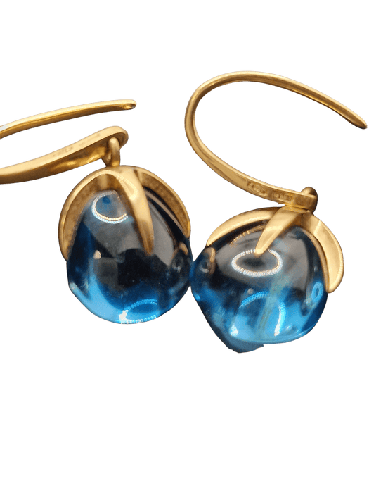 Boucles d'oreilles POMELLATO - Boucles d'oreilles collection Veleno en or jaune et topaze bleue 58 Facettes