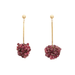 Boucles d'oreilles Boucles d'Oreilles Pendantes Framboise Grappe de Tourmaline Rose Vintage Or Jaune 58 Facettes G13434
