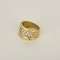 Bague 50 Bague bandeau en or jaune et or gris, pavage diamants 58 Facettes DV26327-12-51-2