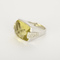 Bague 53 Bague cocktail or 14K quartz lemon et diamants 58 Facettes DV16843-4-53-2