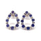 Boucles d'oreilles Boucles d’oreilles poire en or blanc 18 carats, saphirs et diamants 58 Facettes