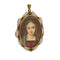Pendentif Pendentif ovale Madonna peinte en or jaune 18 ct 58 Facettes 8229