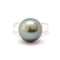 Bague 54 Bague solitaire perle de Tahiti en or blanc 18 carats 58 Facettes
