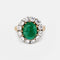 Bague VAN CLEEF & ARPELS - Bague Or Jaune, Platine, Émeraude et Diamants 58 Facettes
