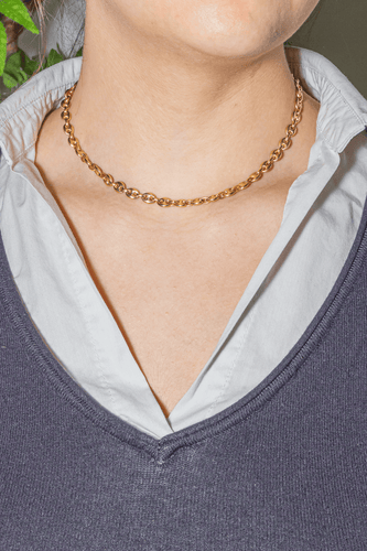 Collier Collier grain de café en or jaune 18 carats 58 Facettes 851000CN