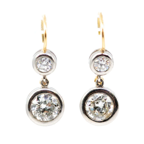 Boucles d'oreilles Boucles d'oreilles Art déco en platine et diamants taille old mine 58 Facettes 71E2F07267554564A79EEC66290810E4
