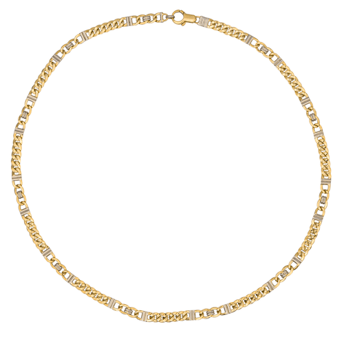 Collier Collier en or jaune et or blanc 18 carats 58 Facettes 876342CD