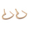 Boucles d'oreilles Créoles ovales diamants or rose 58 Facettes