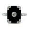 Bague 54 Bague Art déco en platine avec onyx et diamants 58 Facettes 283515B624A545CBB2833D855843D533