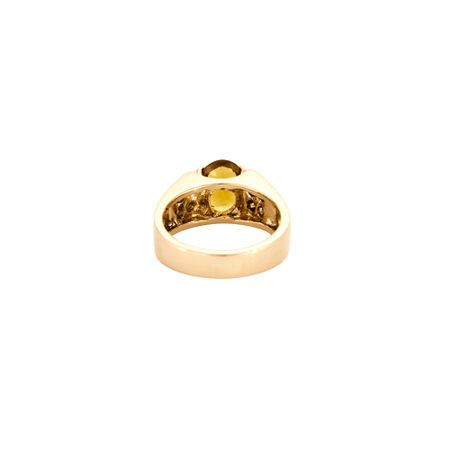 Bague 46 Bague citrine sertie griffes en or jaune et diamants 58 Facettes BO/240017/