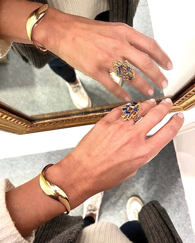 Bracelet Jacques Moniquet - Bracelet jonc ondulé en or jaune 18k 58 Facettes 1