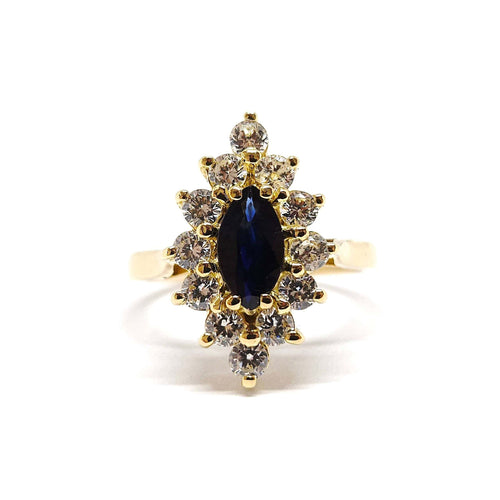 Bague 51 Bague Marguerite Saphirs & Diamants 58 Facettes